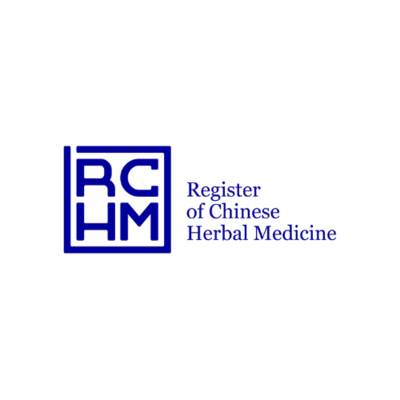 Register of Chinese Herbal Medicine logo with the blue RCHM monogram and name